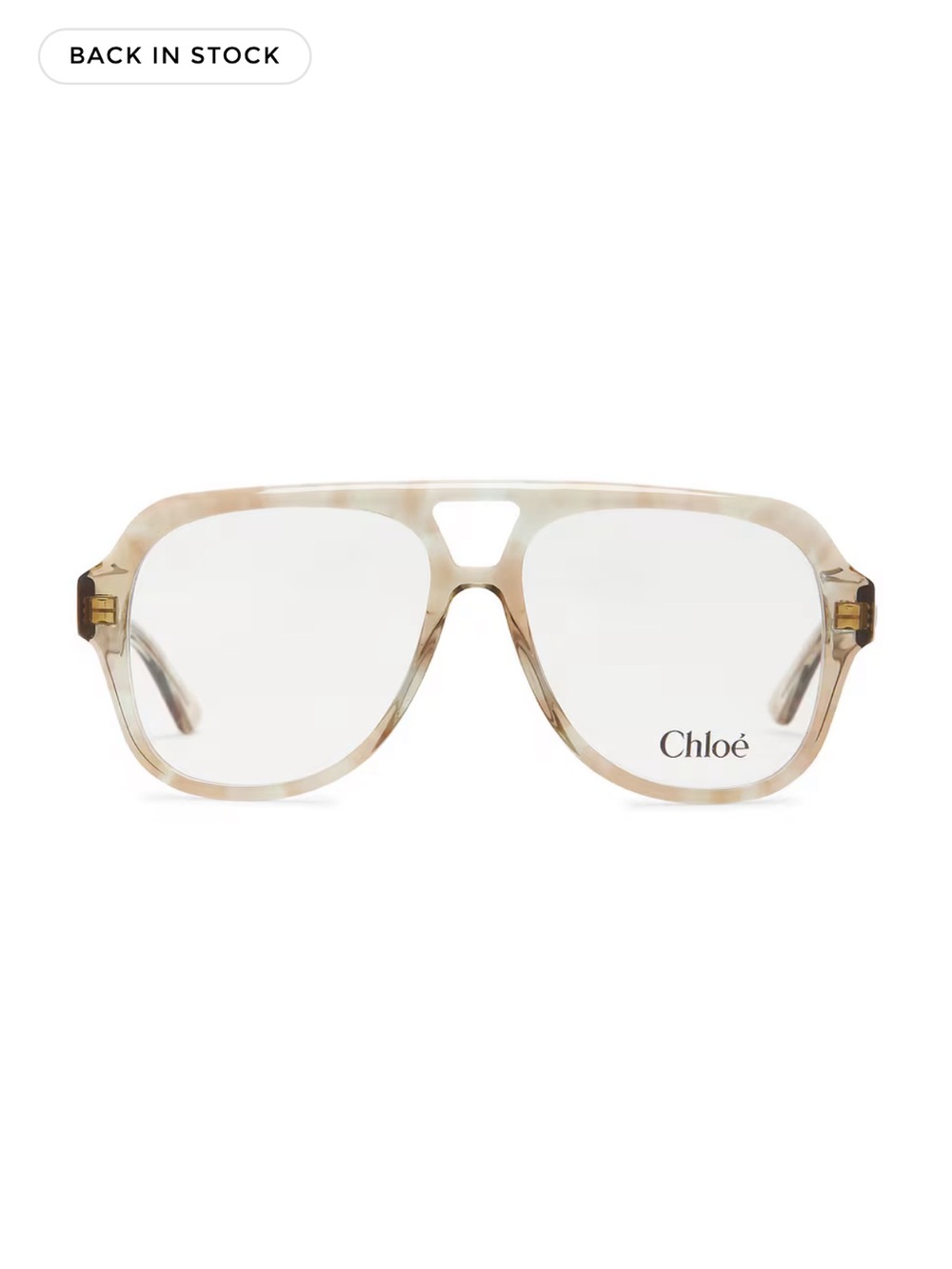 Chloé Transparent Brown Tone Oversized Women's Glasses